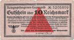 Duitsland POW 10 Reichsmark 1939 militair, Ophalen of Verzenden, Duitsland, Los biljet