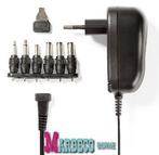 Universele AC Adapter, 3/ 4,5/ 5/ 6/ 7,5/ 9 en 12 V, 1000mA, Nedis, Nieuw, Info@marbeco.nl, Ophalen of Verzenden