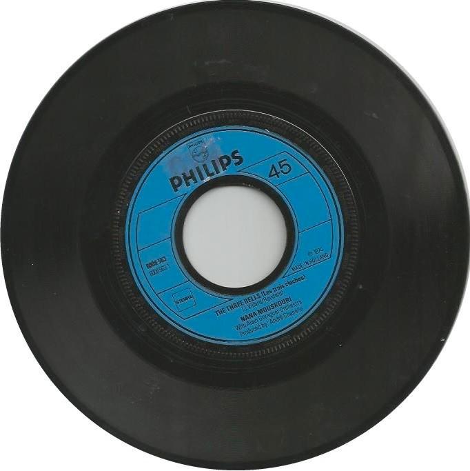 Nana Mouskouri ‎: The Three Bells (Les Trois Cloches) (1974), Cd's en Dvd's, Vinyl Singles, Gebruikt, Single, Pop, 7 inch, Ophalen of Verzenden