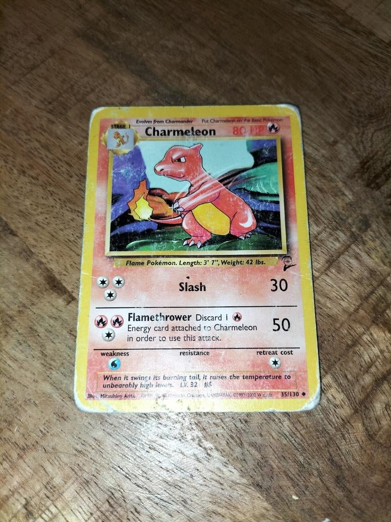 Charmeleon Pokemon Kaart - Gebruikt, Ophalen of Verzenden, Gebruikt, Losse kaart