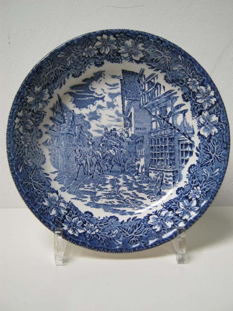 Royal Tudor schaaltje Staffordshire England blauw, Antiek en Kunst, Ophalen of Verzenden