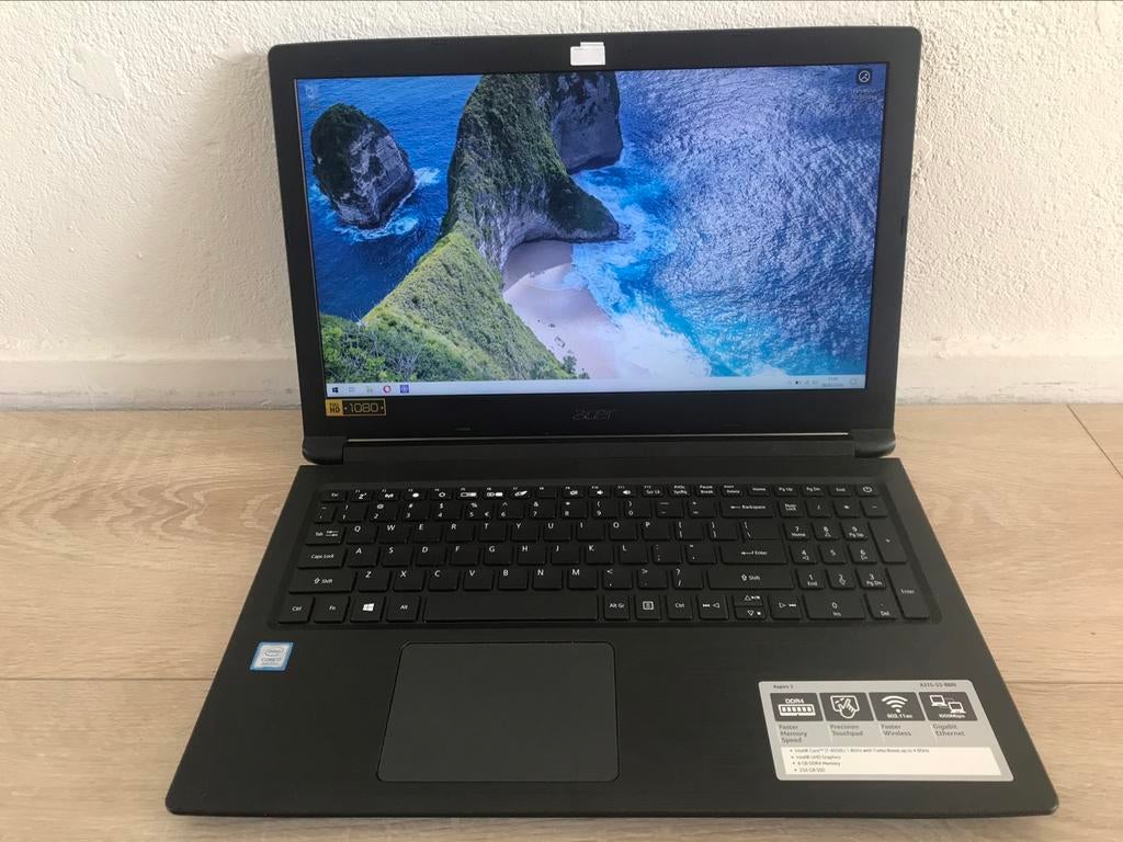 Acer Intel I7 8550-U laptop - 8 GB RAM - 256 GB SSD, Gebruikt, 2 tot 3 Ghz, 8 GB, Ophalen of Verzenden