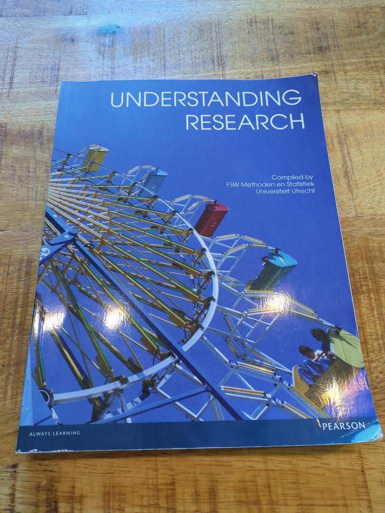 Understanding Research - Universiteit Utrecht, Boeken, Studieboeken en Cursussen, Ophalen of Verzenden, Zo goed als nieuw, WO