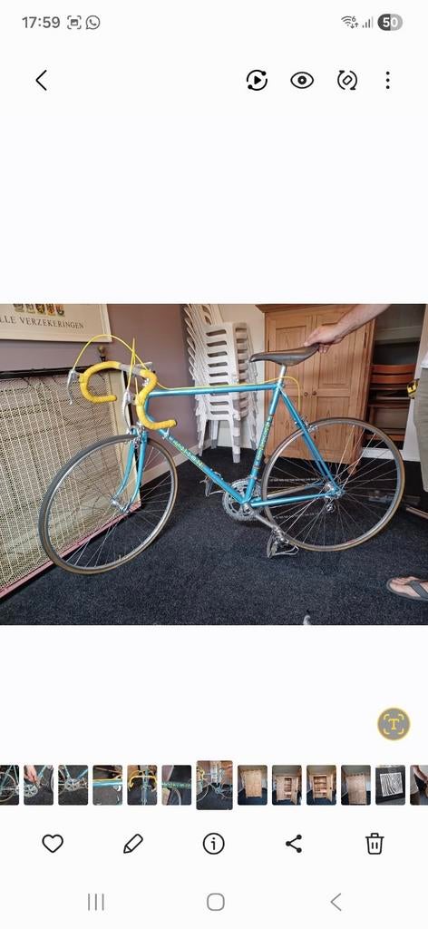 Retro union racefiets wagtmans, Fietsen en Brommers, Fietsen | Racefietsen, Gebruikt, 57 tot 61 cm, Ophalen, Overige merken