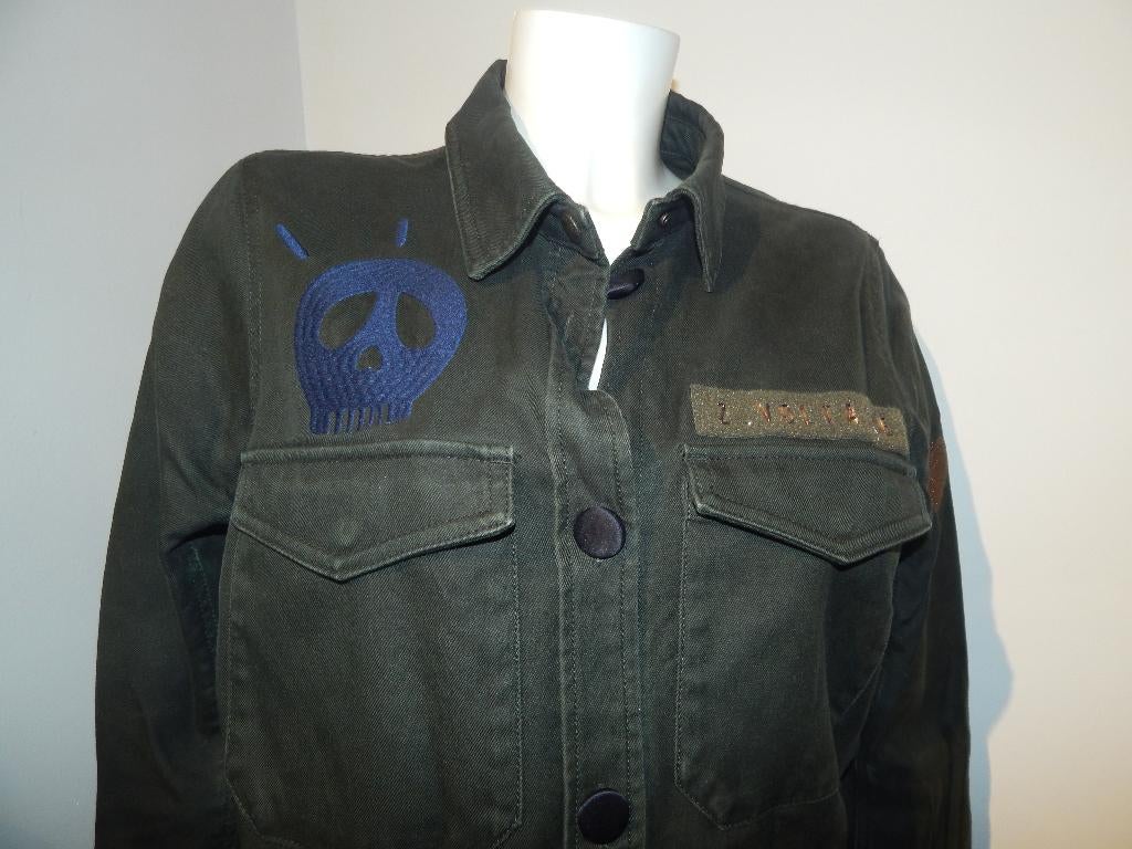 Zadig & Voltaire stoer jack army look print op de rug L, Zadig & Voltaire, Verzenden, Maat 42/44 (L), Gedragen