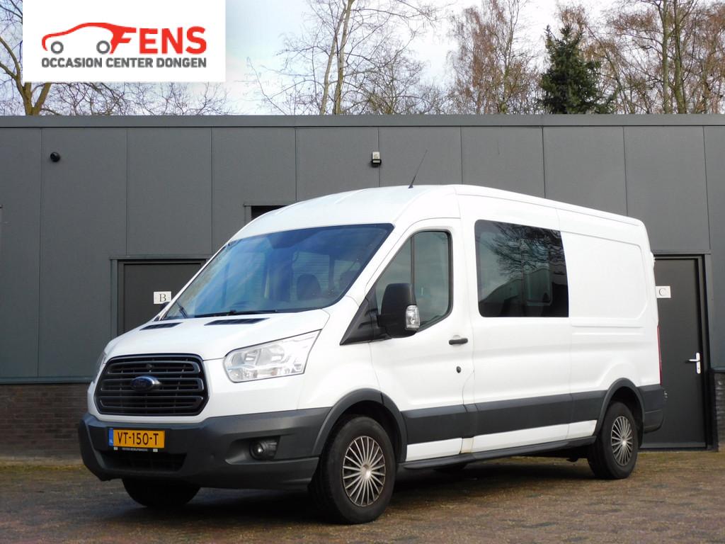 Ford Transit 330 2.2 TDCI L3H3 DC Ambiente 7-PERS! CAMERA! N, Auto's, Euro 5, Stof, Gebruikt, Zwart