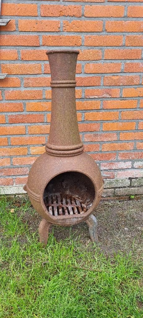 buiten stook kachel, Ophalen, Gebruikt