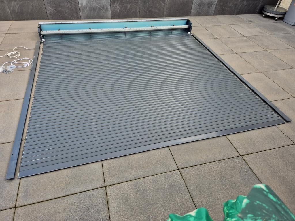 Comleet groot rolluik met twee afstandsbediening, Gebruikt, Overige kleuren, 200 cm of meer, Ophalen of Verzenden