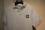 Stone Island grijze polo rood accent kraag en mouwen S, Verzenden, Grijs, Maat 46 (S) of kleiner, Stone Island