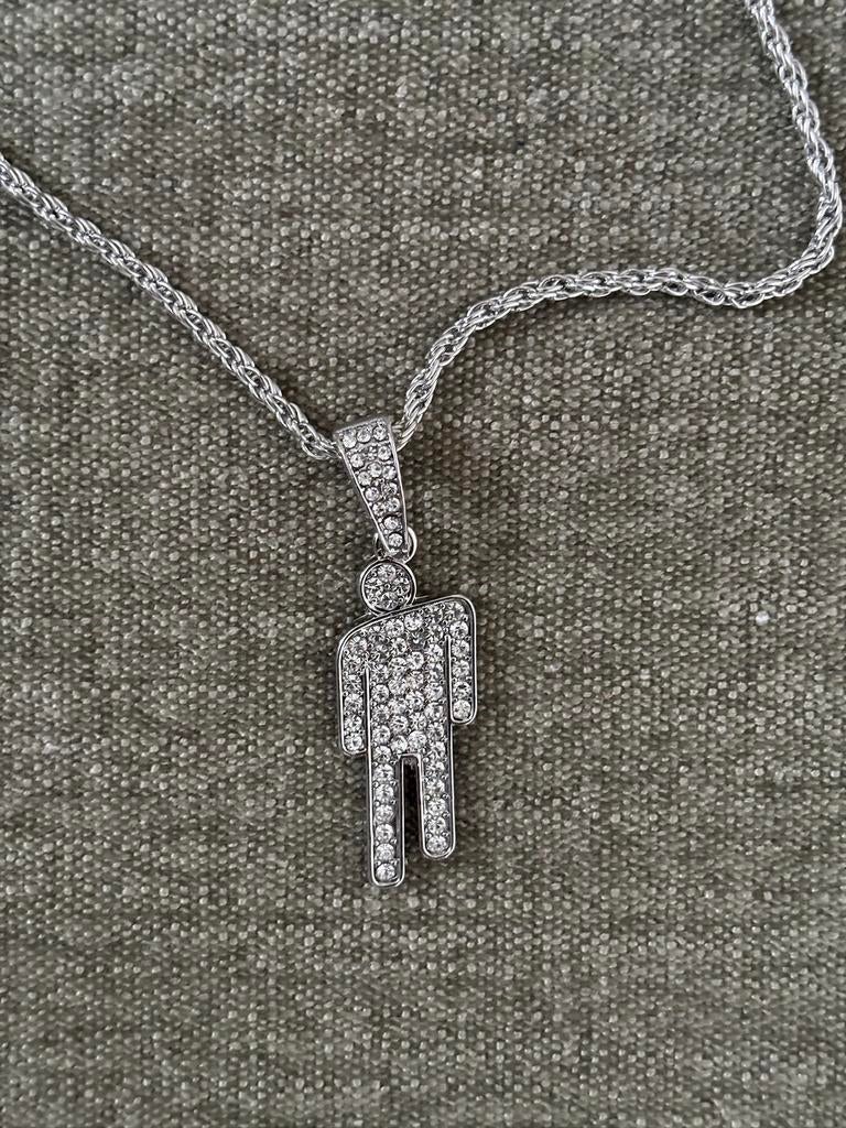 Nieuwe Billie Eilish Blohsh ketting, Verzenden, Nieuw, Zilver, Overige materialen