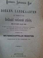 Brinkman's Alphabetische Lijst 1883 boeken atlassen almanak, Antiek en Kunst, Ophalen of Verzenden