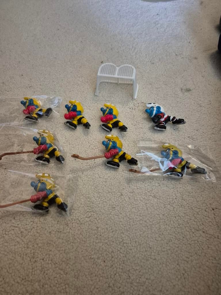 Smurfen ijshockey setje met goal, Ophalen of Verzenden