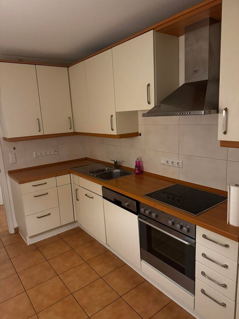 Keuken compleet inclusief apparaturen 126x358x91, Ophalen, Gebruikt, Bruin, Overige typen