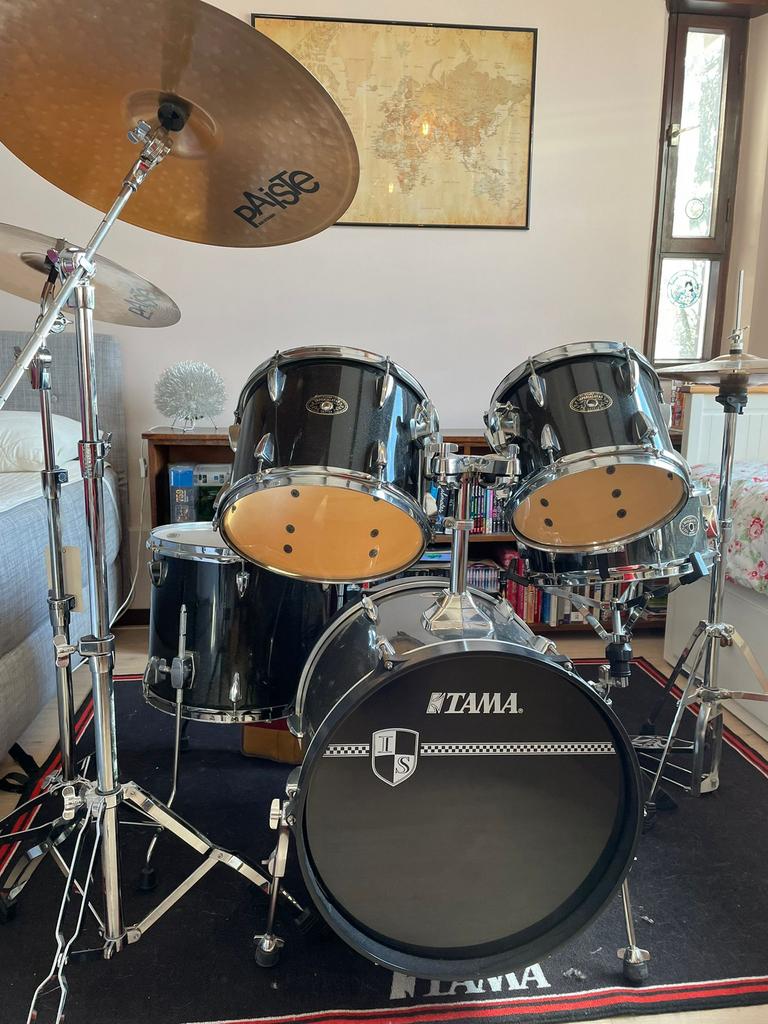 Tama Imperial Star ‘Black Glitter’ Drumstel, Ophalen, Zo goed als nieuw, Tama