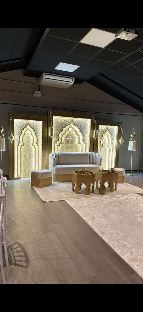 Luxe Marokkaanse Trouwdecoratie Set - Goud & Wit, Ophalen of Verzenden