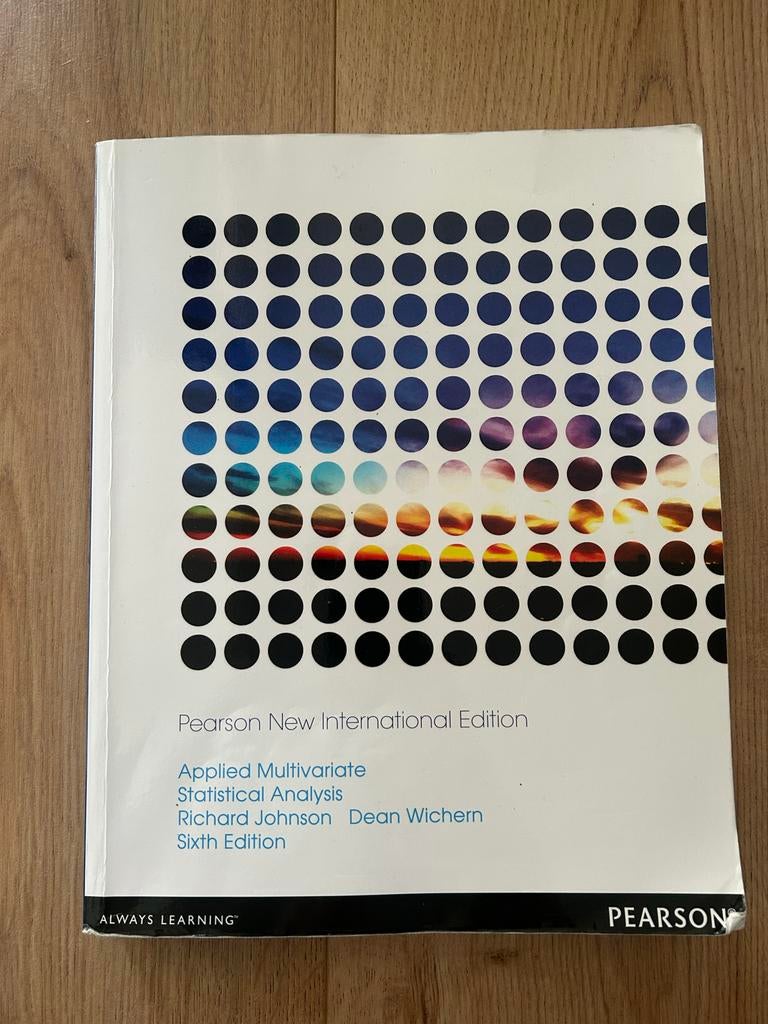 Applied Multivariate Statistical Analysis - 6e editie, Ophalen of Verzenden, Beta, Zo goed als nieuw, WO