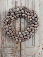 Schelpen krans 40 cm, Huis en Inrichting, Woonaccessoires | Kransen, Ophalen, Zo goed als nieuw