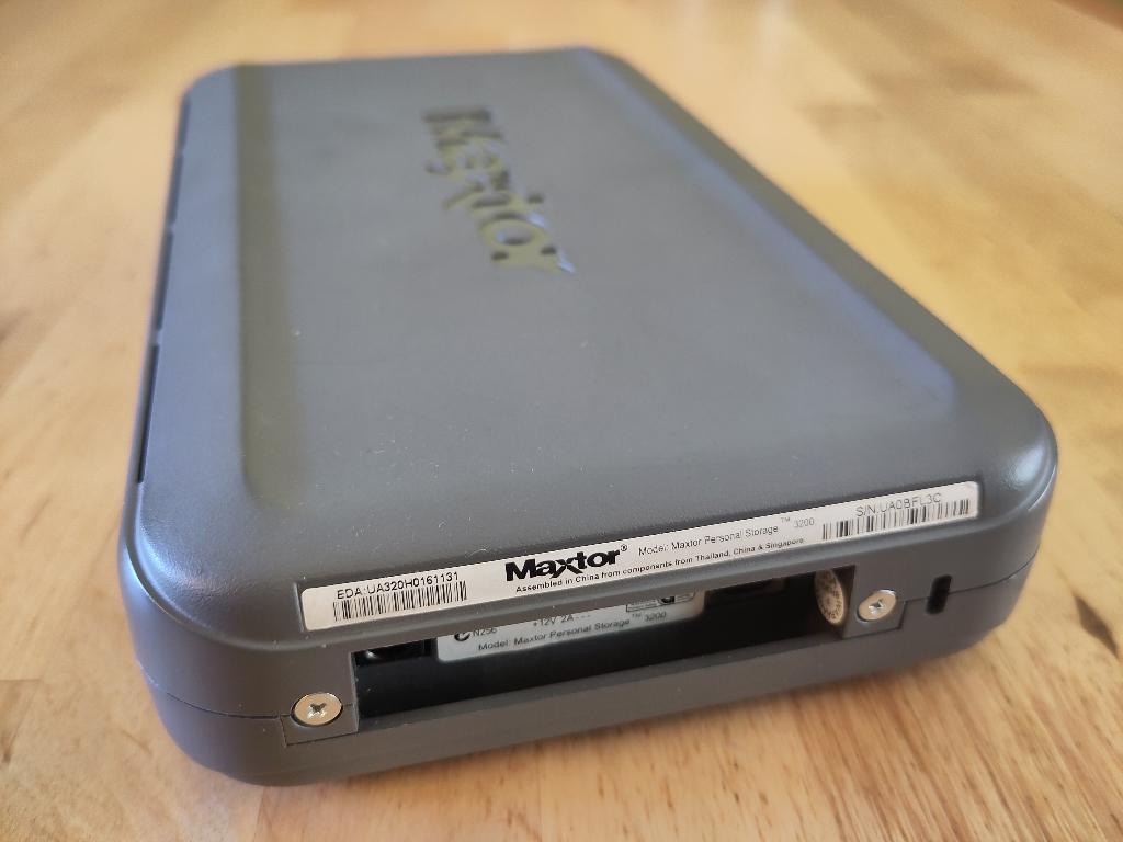 Maxtor 320GB externe HDD usb 2.0 met adapter, Maxtor, Gebruikt, 320 GB, HDD