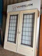 Oude ensuite schuifdeuren NIEUW glas in lood prachtig!, Doe-het-zelf en Verbouw, Deuren en Horren, Binnendeur, Ophalen of Verzenden