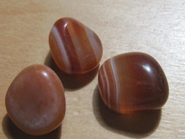 ede. 5x 3 stuks edelstenen ORANJE SARDONYX (3), Verzenden, Nieuw