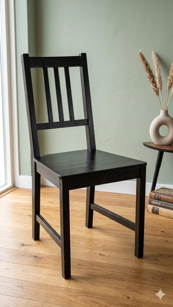 IKEA stoel Stefan hout, Ophalen, Gebruikt, Zwart, Eén