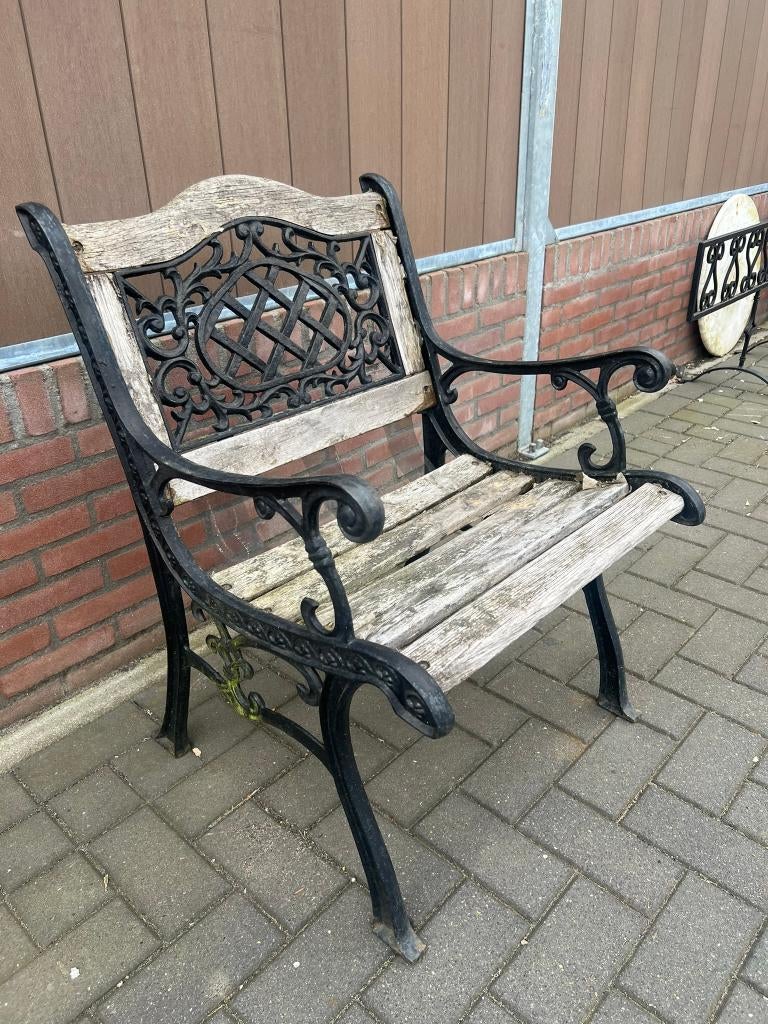 Gietijzeren Tuinstoel / Tuinbank, Tuin en Terras, Tuinstoelen, Ophalen, Gebruikt, Overige materialen