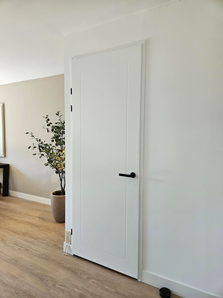 Witte Svedex opdek binnendeur 85 x 231,5 cm, Doe-het-zelf en Verbouw, Deuren en Horren, Ophalen, Gebruikt, 215 cm of meer, Binnendeur