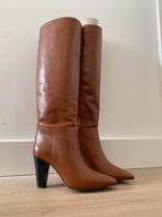 Bruine leren hoge laarzen met hak, Ophalen of Verzenden, Zo goed als nieuw, Bruin, Hoge laarzen