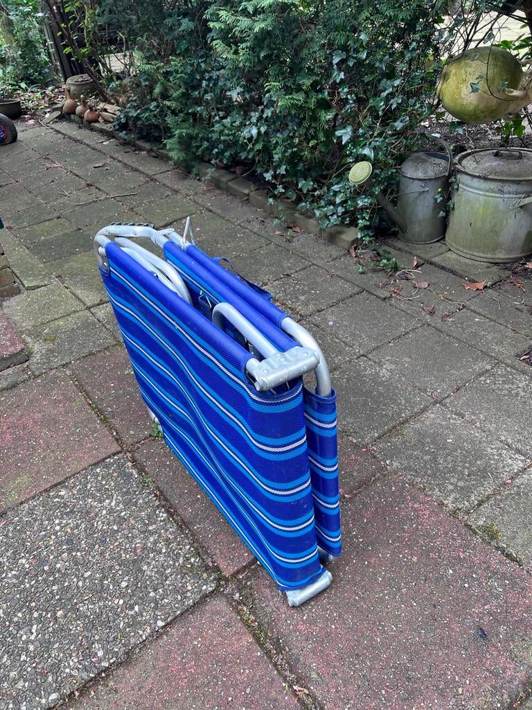 Ligbed voor in de zon - Gebruikt, Ophalen of Verzenden, Gebruikt, Aluminium, Inklapbaar