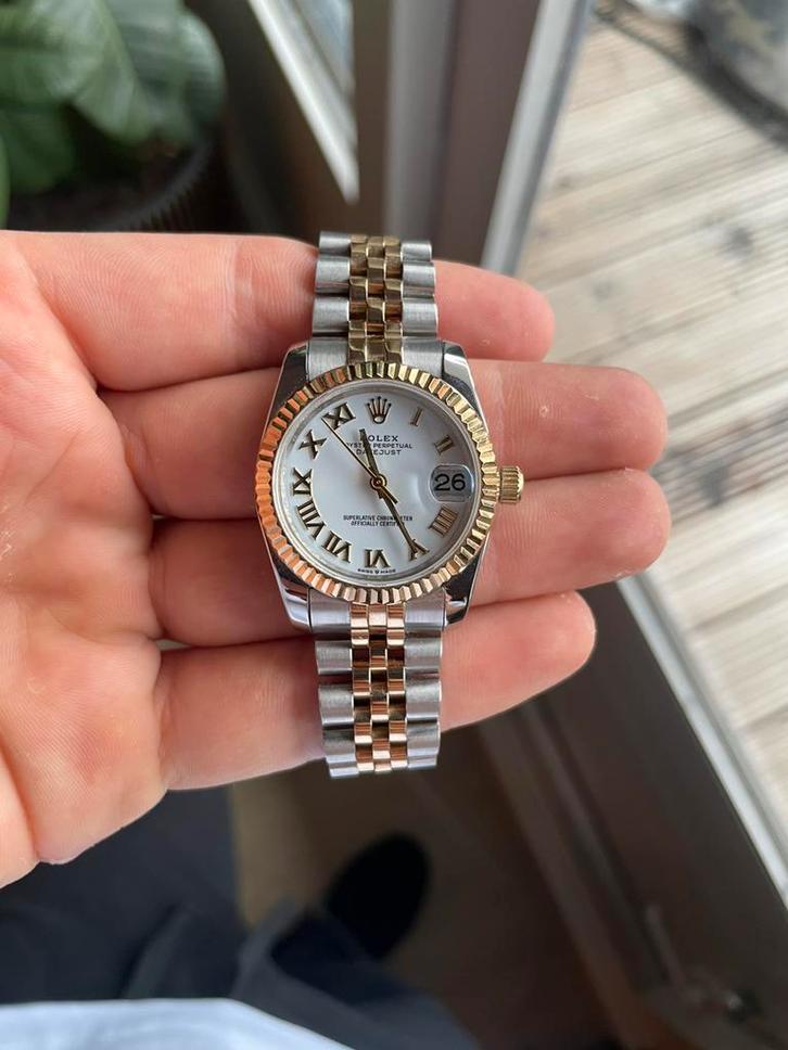 Rolex datejust, Sieraden, Tassen en Uiterlijk, Horloges | Dames, Zo goed als nieuw, Rolex, Staal, Ophalen of Verzenden