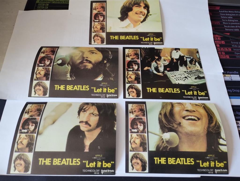 The Beatles "Let It Be" ansicht kaarten Set van 5 kaarten, Ophalen of Verzenden, Zo goed als nieuw, Foto of Kaart