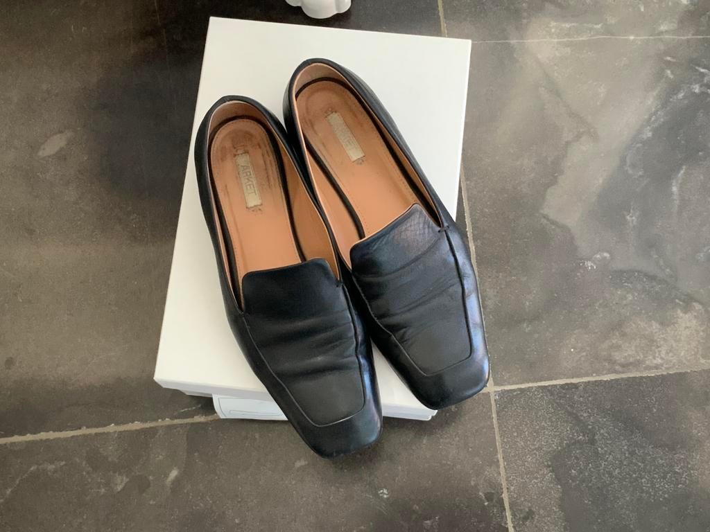 ARKET LOAFER LEDER ZWART (incl. Verzendkosten), Kleding | Dames, Verzenden, Gedragen, Instappers, Zwart