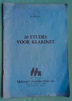 20 Etudes voor klarinet - Jan Burger, Gebruikt, Klassiek, Ophalen of Verzenden, Klarinet
