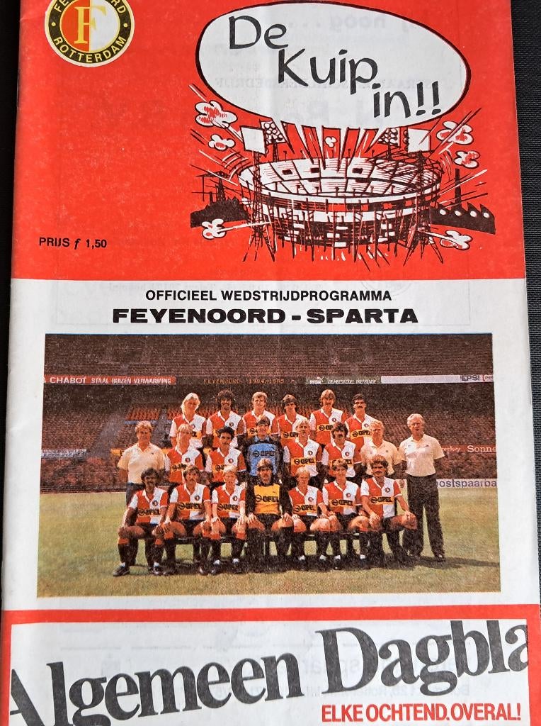 Feyenoord - Sparta 1984/1985, Ophalen of Verzenden, Zo goed als nieuw, Feyenoord, Boek of Tijdschrift