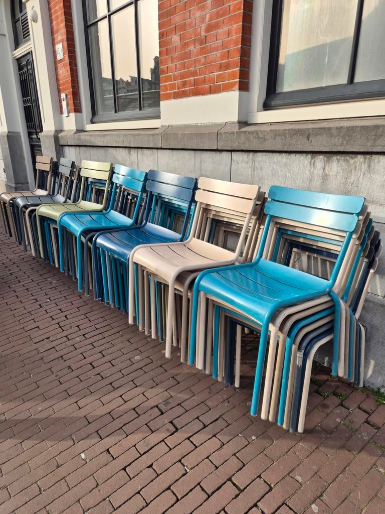 Gebruikte fermob Luxembourg stoelen uit de horeca prijs p/st, Ophalen, Gebruikt