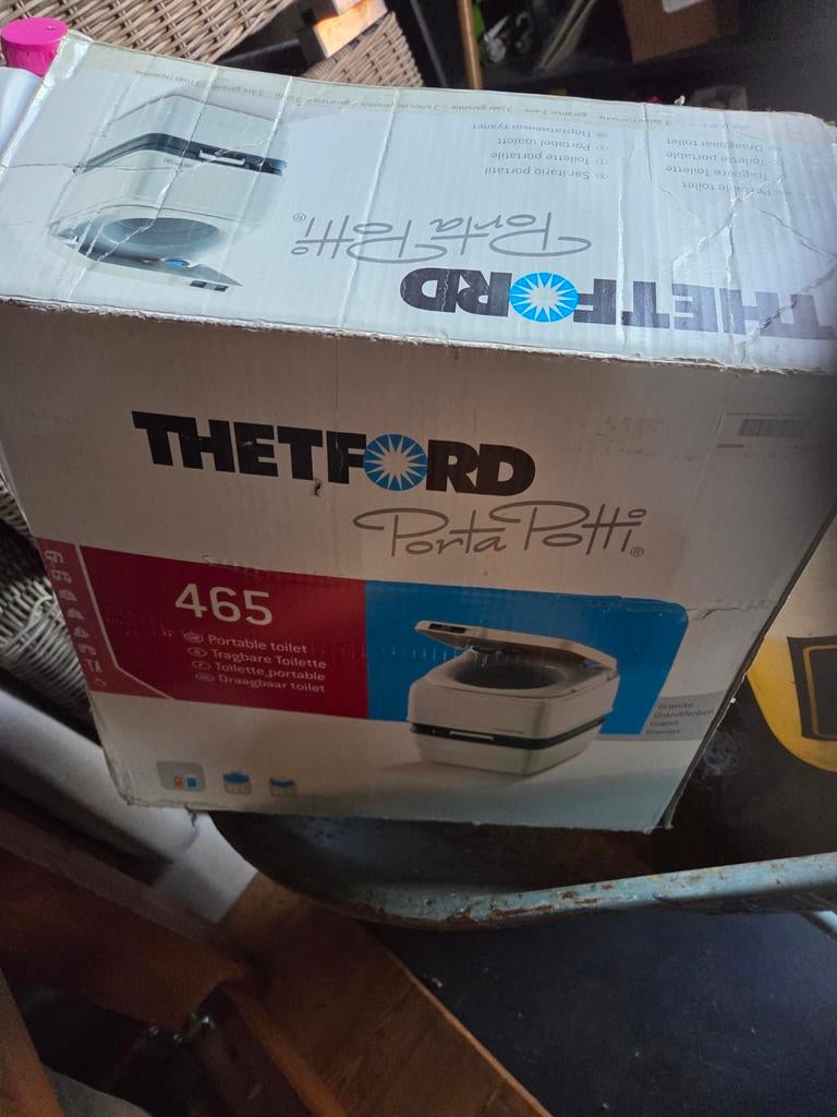 Thetford Porta Potti 465 met toiletvloeistof, Caravans en Kamperen, Kampeeraccessoires, Ophalen, Gebruikt