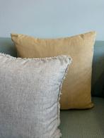 Linnenlook kussens set, Ophalen of Verzenden, Gebruikt, Beige, Vierkant