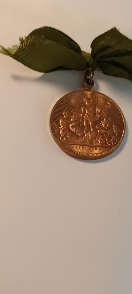 Historische Nederlandse Medaille met Lint, Ophalen of Verzenden
