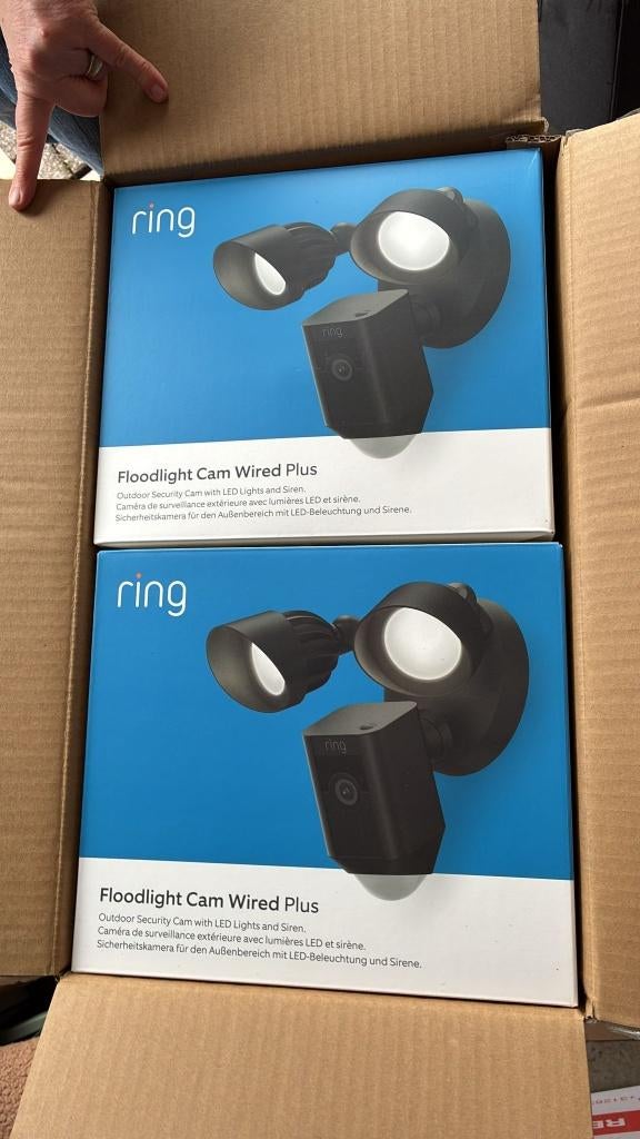 RING Foodlight Camfire plus (2 stuks), Ophalen of Verzenden, Bewegingsdetectiesensor, Nieuw, Bedraad