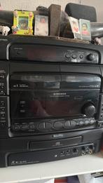 Hifi karaoke am fm radio cassettes cd lcd speler vintage, Ophalen of Verzenden, Zo goed als nieuw