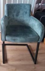 Prachtige groene suède stoel, Huis en Inrichting, Ophalen, Overige materialen, Overige kleuren, Zo goed als nieuw