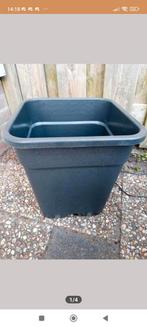 Zwarte kunststof plantenbak voor buiten, Ophalen, Kunststof, Gebruikt, Minder dan 60 cm