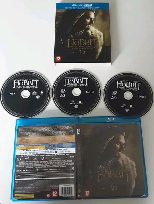 4 BluRay's the Hobbit: The Desolation of Smaug 3D Blu-ray, Ophalen of Verzenden
