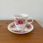 Queen Anne Bone China Kop en Schotel - Bloemenpatroon, Antiek en Kunst, Ophalen