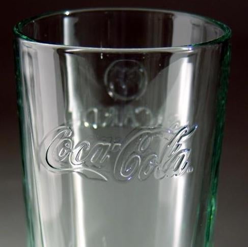 Bacardi Coca-Cola rum glas Bacardi bat logo in bodem ( 08, Verzenden, Nieuw, Gebruiksvoorwerp
