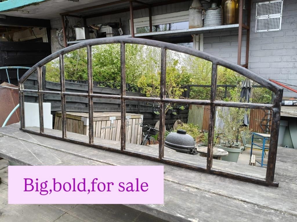 stalraam spiegel xxl, Huis en Inrichting, Woonaccessoires | Spiegels, Ophalen, Gebruikt, Onbekend, 125 cm of meer