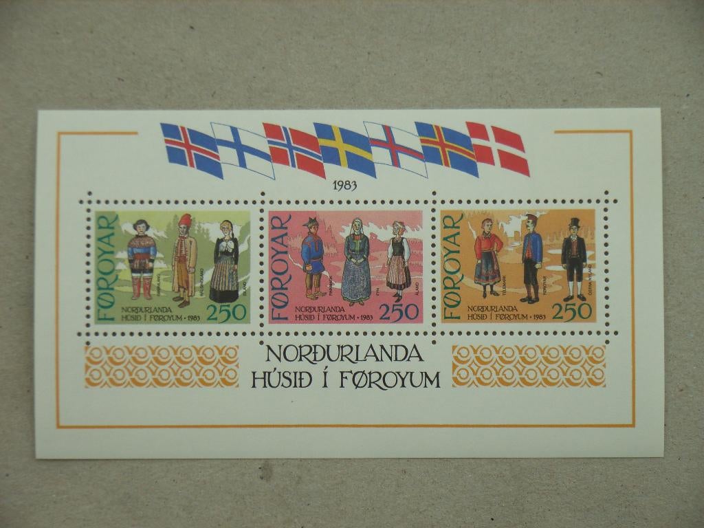 BL   Faroer Blok 1 Pf, Ophalen of Verzenden, Denemarken, Postfris