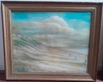 Duinen en strand. Schilderij inclusief lijst 58 x 49 cm, Ophalen