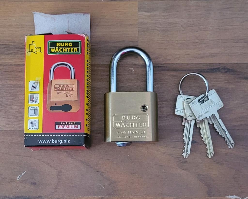 Burgwachter profi 116pc50 hangslot met assa twin2, Ophalen of Verzenden