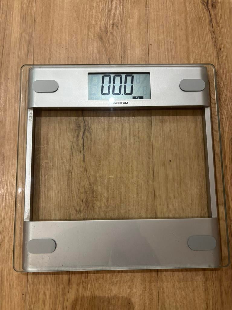 Glazen personen weegschaal Inventum, Witgoed en Apparatuur, Weegschalen, Ophalen, 1 tot 500 gram, 100 kg of meer, Zo goed als nieuw